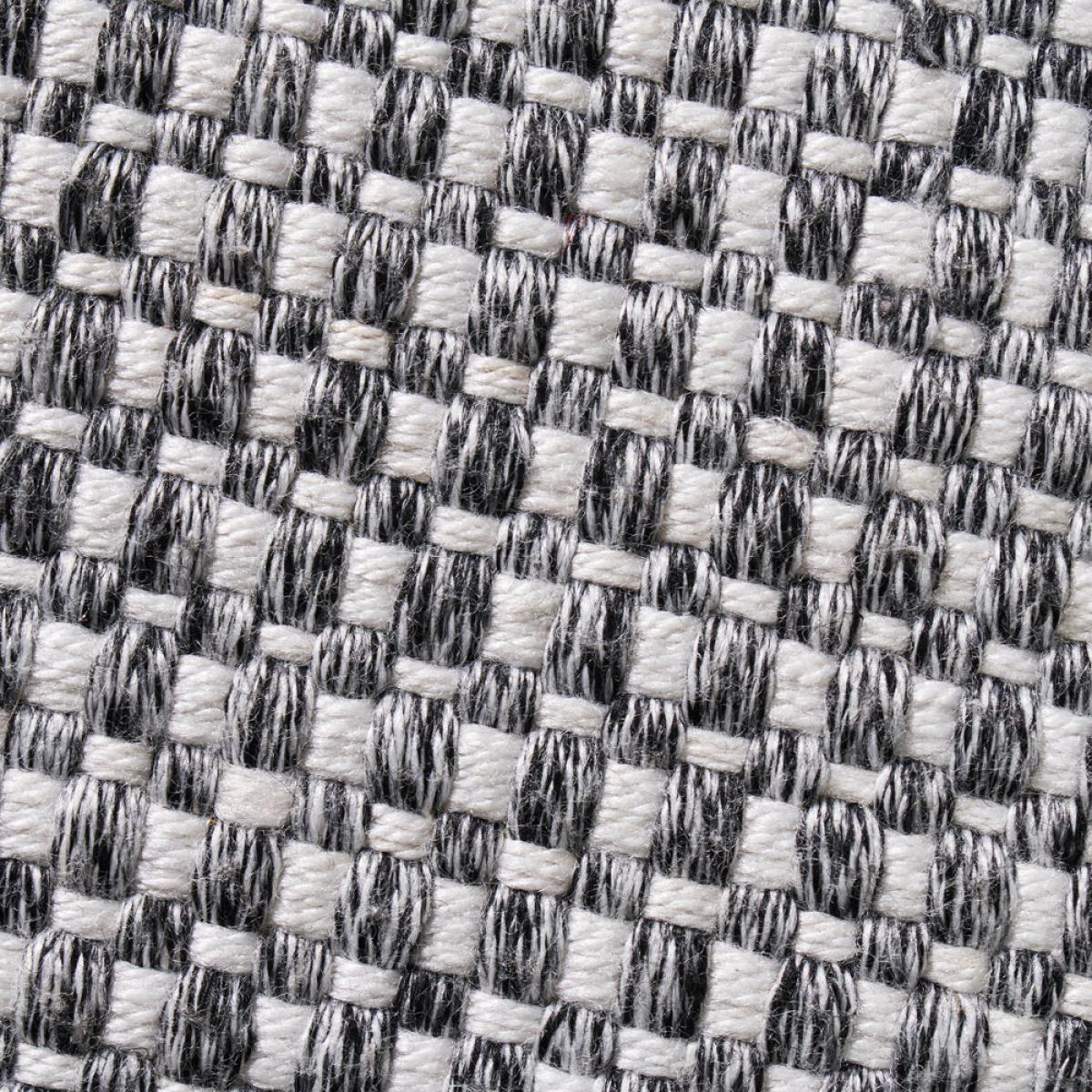 Olivia's Indoor Outdoor Graphite and White Basket Weave Design Scatter Cushion – image 5
