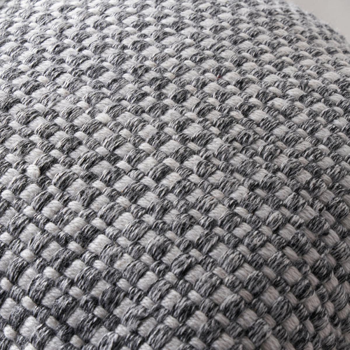 Olivia's Indoor Outdoor Graphite and White Basket Weave Design Scatter Cushion – image 7