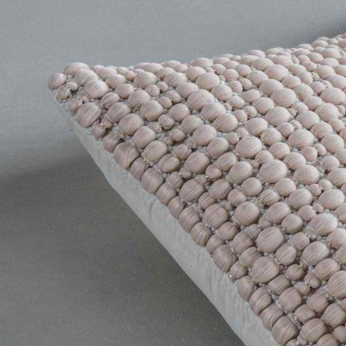 Gallery Interiors Textured Bobble Cushion | Outlet – image 3