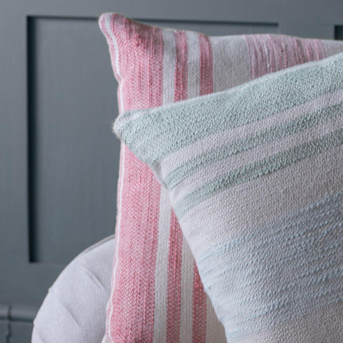 Gallery Interiors Lalla Stripe Cushion Green | Outlet – image 3