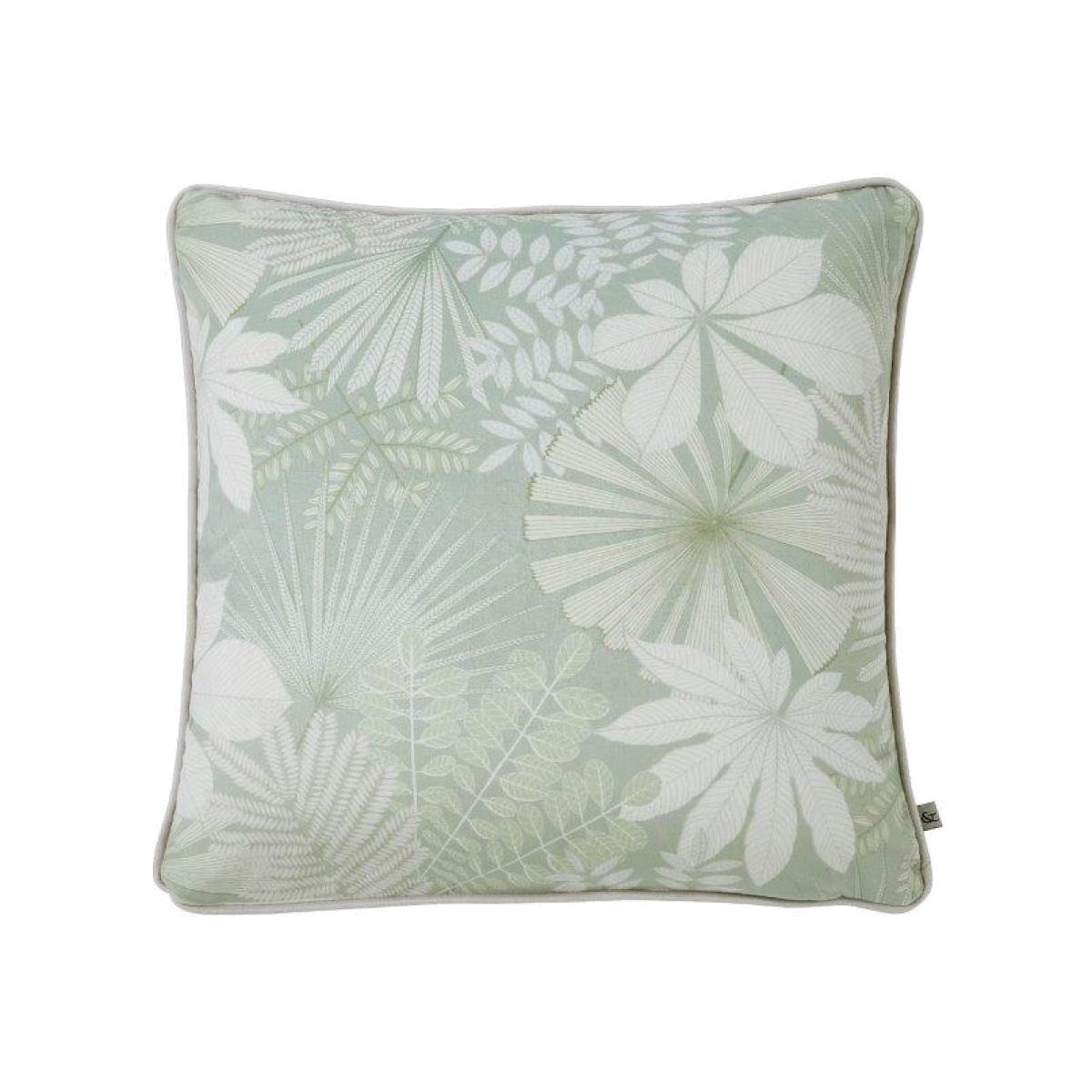 Graham & Brown Graham and Brown Bohemia Feather Filled Cushion - Sage, Velvet – image 1