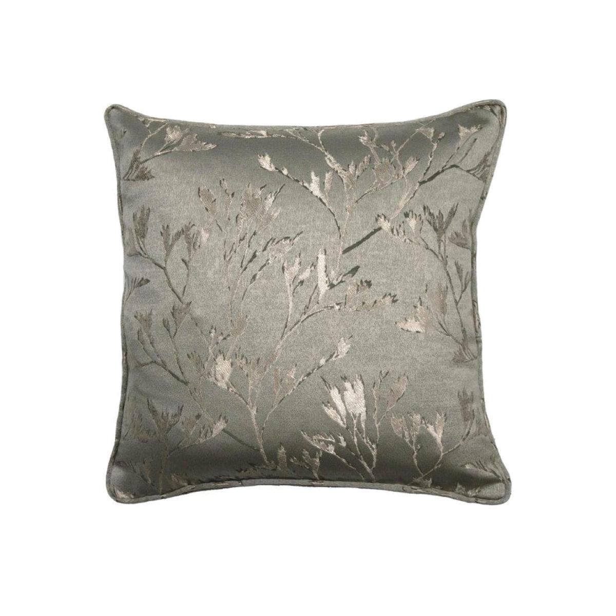 Ashley Wilde Hertford Champagne Feather Filled Cushion 45x45cm, Satin, Jacquard – image 1