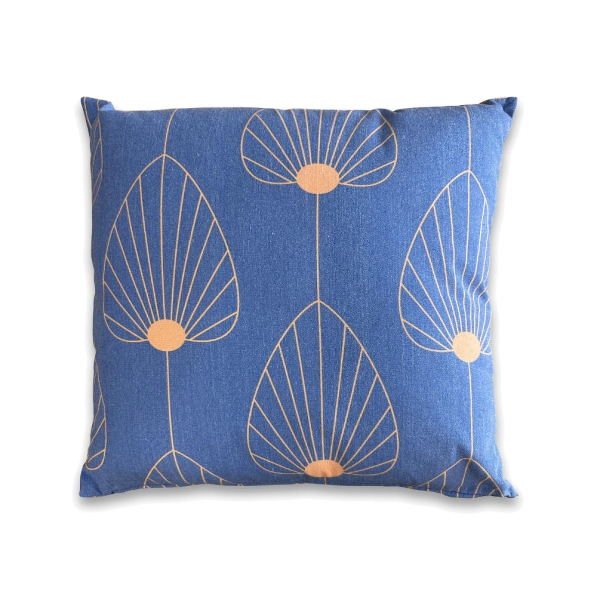 LG Outdoor 45cm Scatter Cushion - Orange Leaf In Blue/Orange – image 1