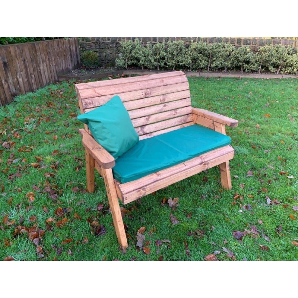 Charles Taylor Traditional 2 Seater Bench with Cushion and Cover - Grey – image 11