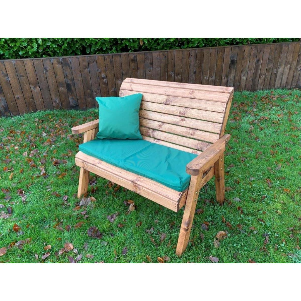 Charles Taylor Traditional 2 Seater Bench with Cushion and Cover - Grey – image 7