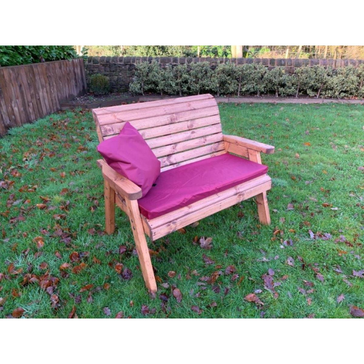 Charles Taylor Traditional 2 Seater Bench with Cushion and Cover - Grey – image 9