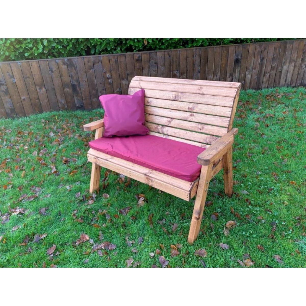 Charles Taylor Traditional 2 Seater Bench with Cushion and Cover - Grey – image 10
