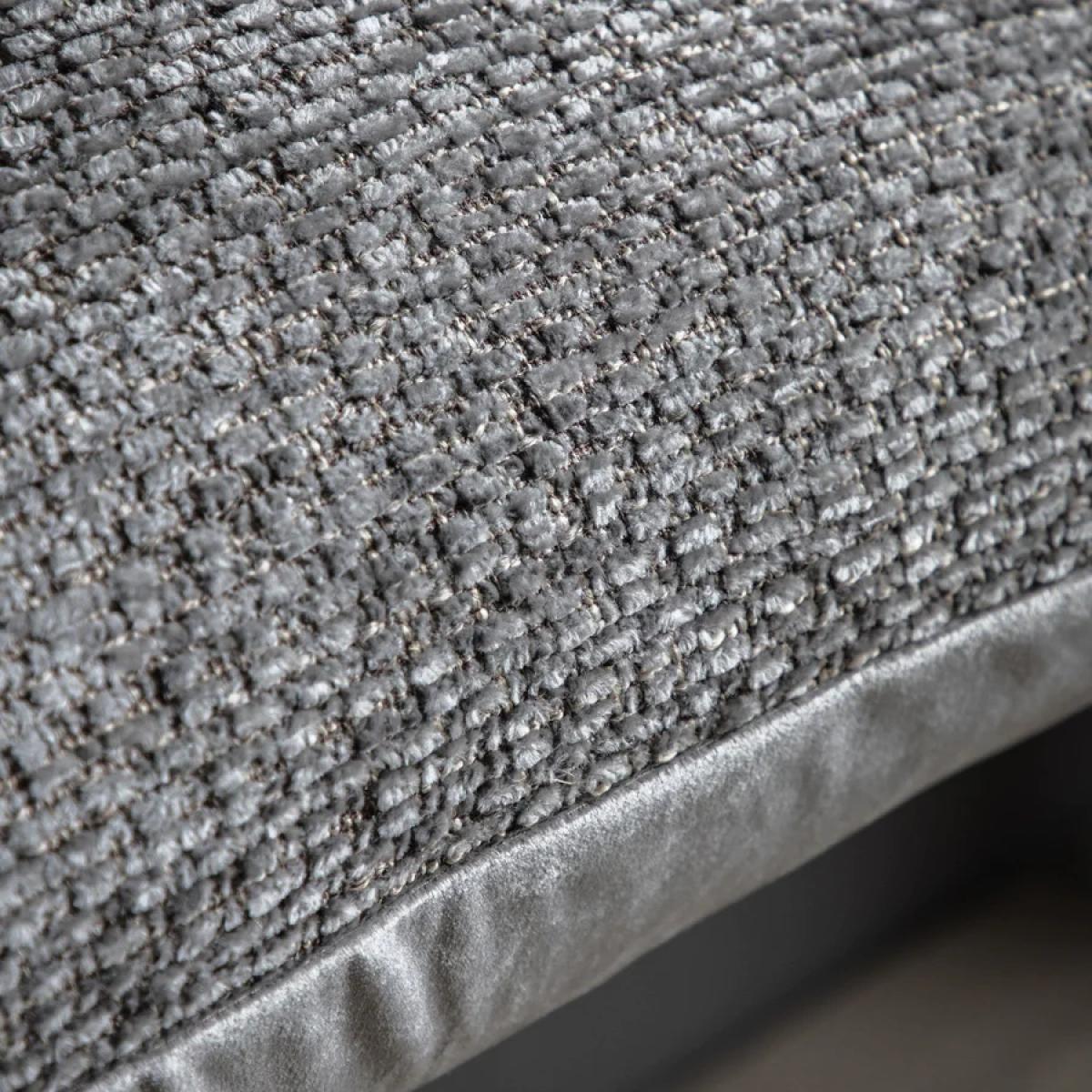 Chenille Cushion Filled - Grey – image 3