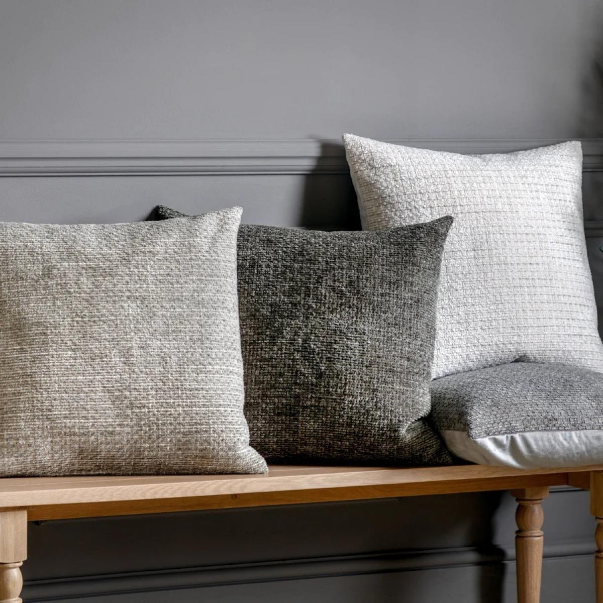 Chenille Cushion Filled - Grey – image 7