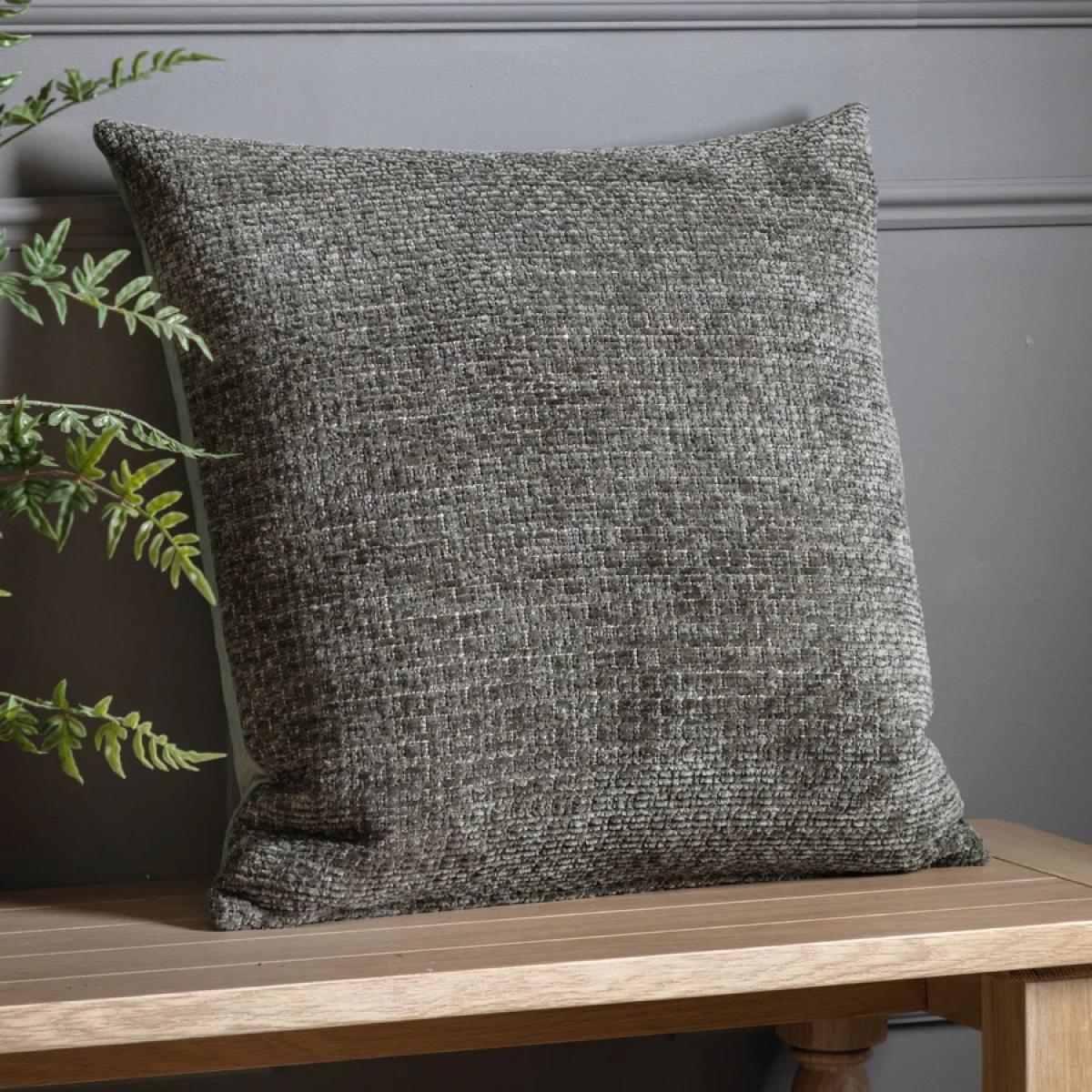 Chenille Cushion Filled Cushion - Olive – image 1