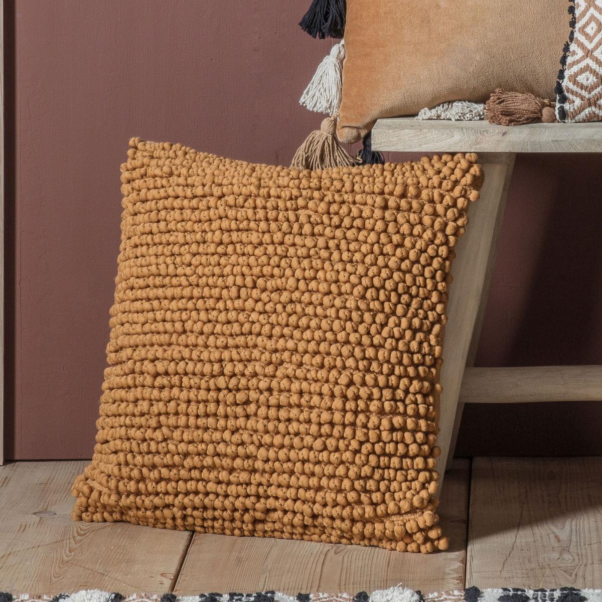 Pino Feather Filled Cushion - Tan In Brown – image 3