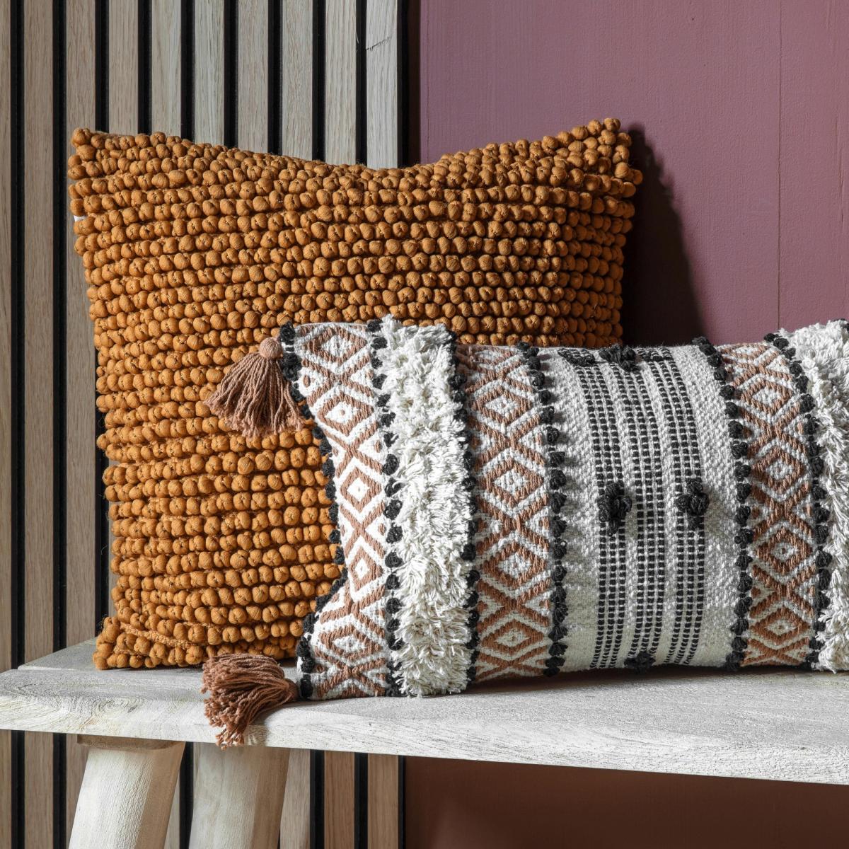 Pino Feather Filled Cushion - Tan In Brown – image 4