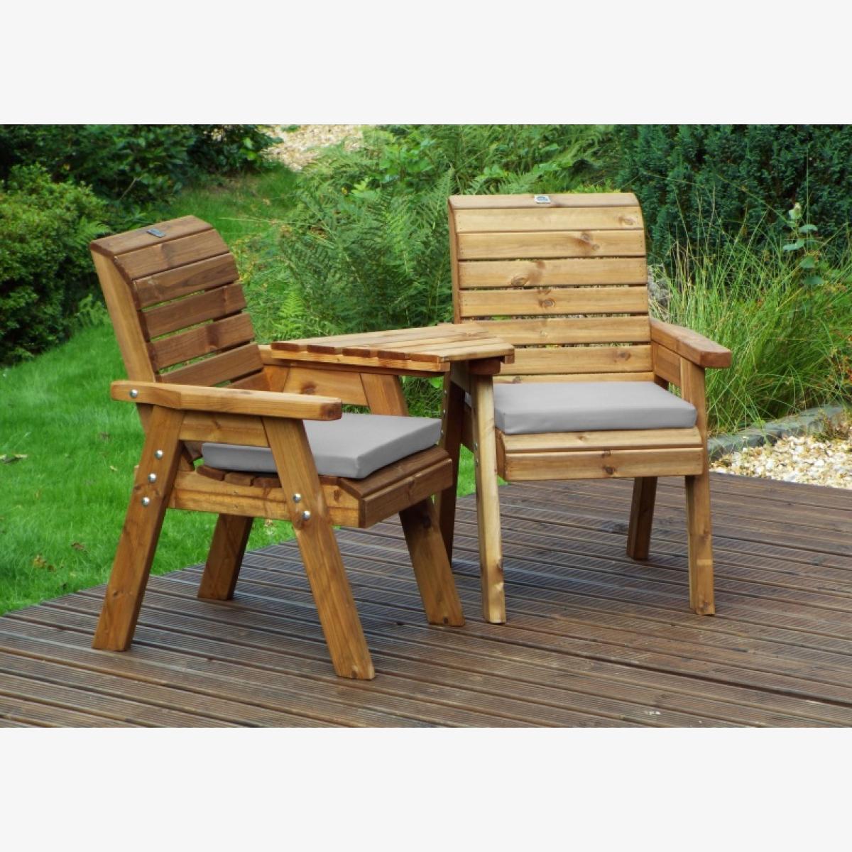 Charles Taylor Angled Twin Companion Set with Cushions - Grey – image 1