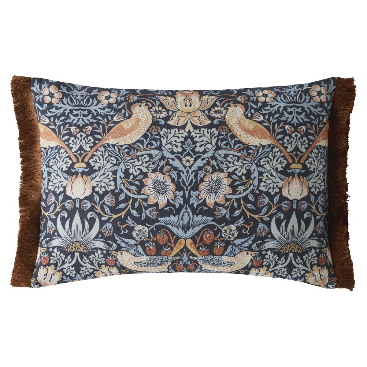William Morris At Home Strawberry Thief 40x60cm Cushion - Blue – image 2