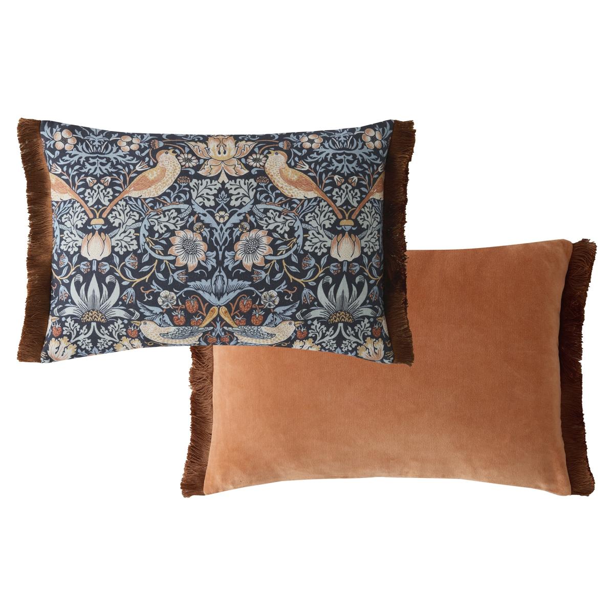William Morris At Home Strawberry Thief 40x60cm Cushion - Blue – image 4