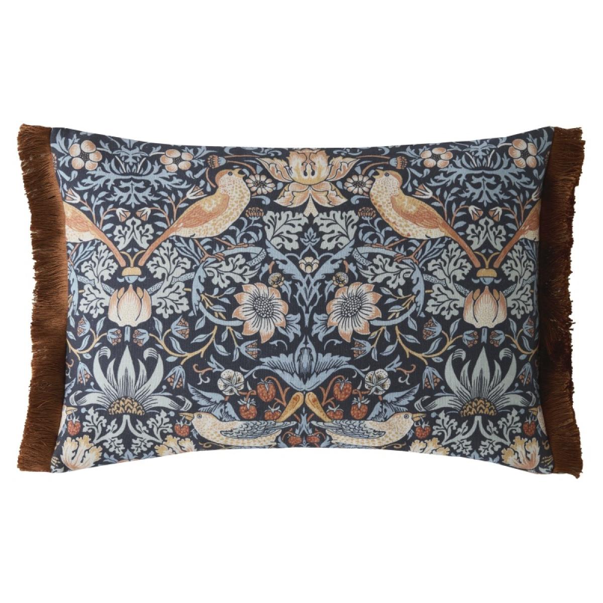 William Morris At Home Strawberry Thief 40x60cm Cushion - Blue – image 6