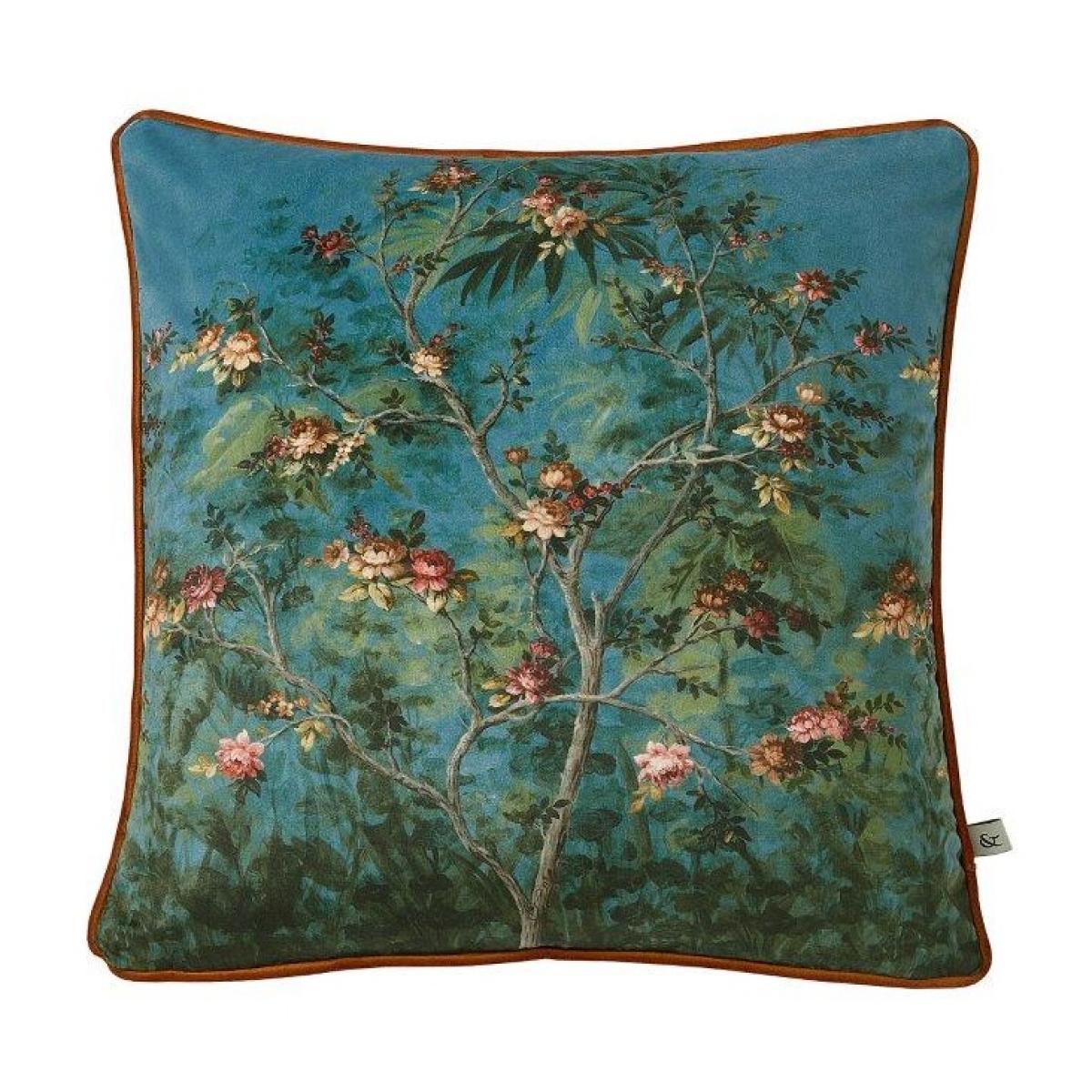 Graham & Brown Graham and Brown Night Garden Feather Filled Cushion - Navy, Velvet – image 2