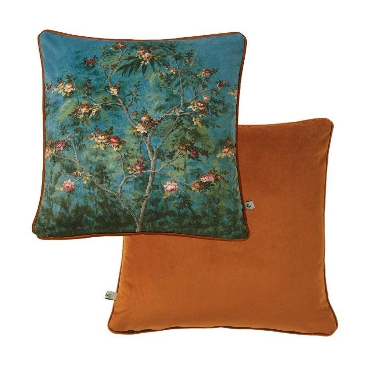Graham & Brown Graham and Brown Night Garden Feather Filled Cushion - Navy, Velvet – image 3