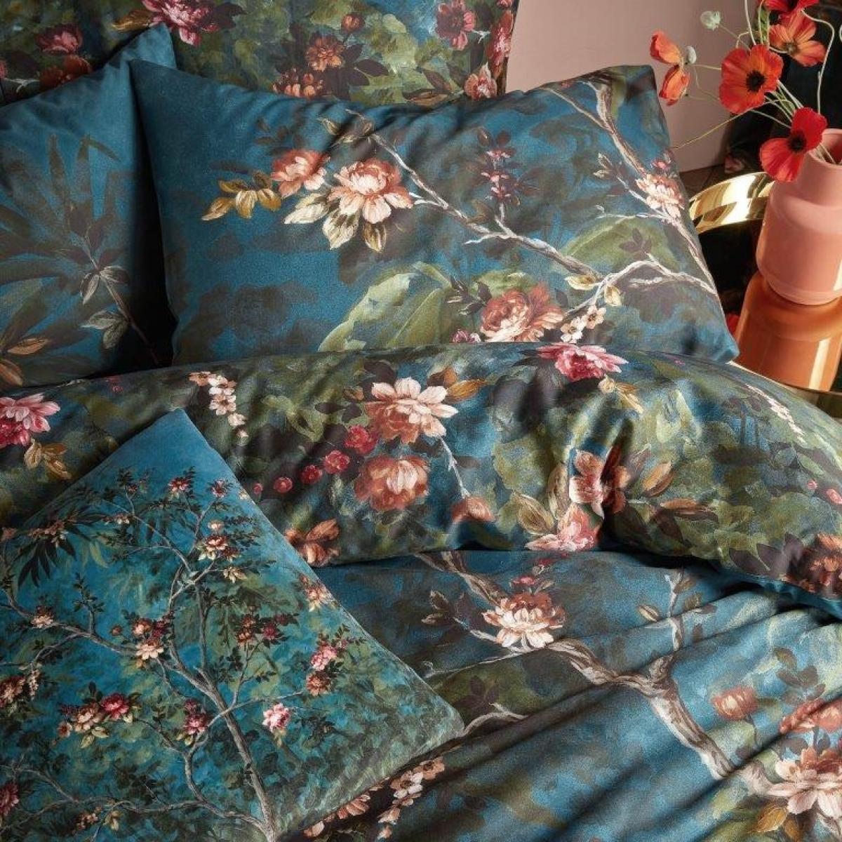 Graham & Brown Graham and Brown Night Garden Feather Filled Cushion - Navy, Velvet – image 4