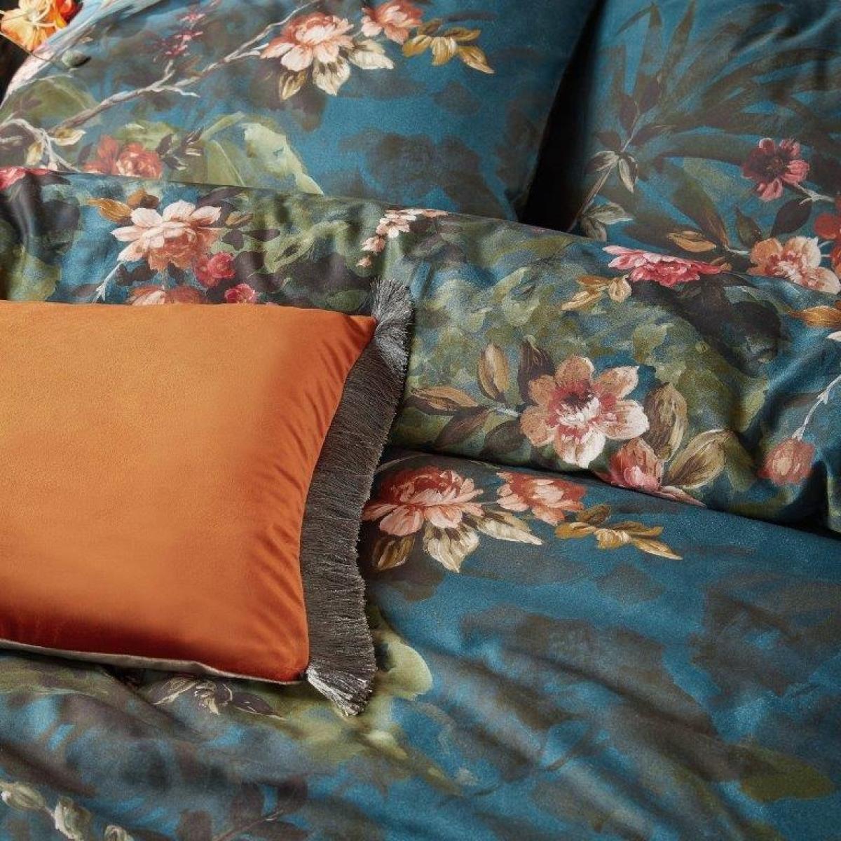 Graham & Brown Graham and Brown Night Garden Feather Filled Cushion - Navy, Velvet – image 5