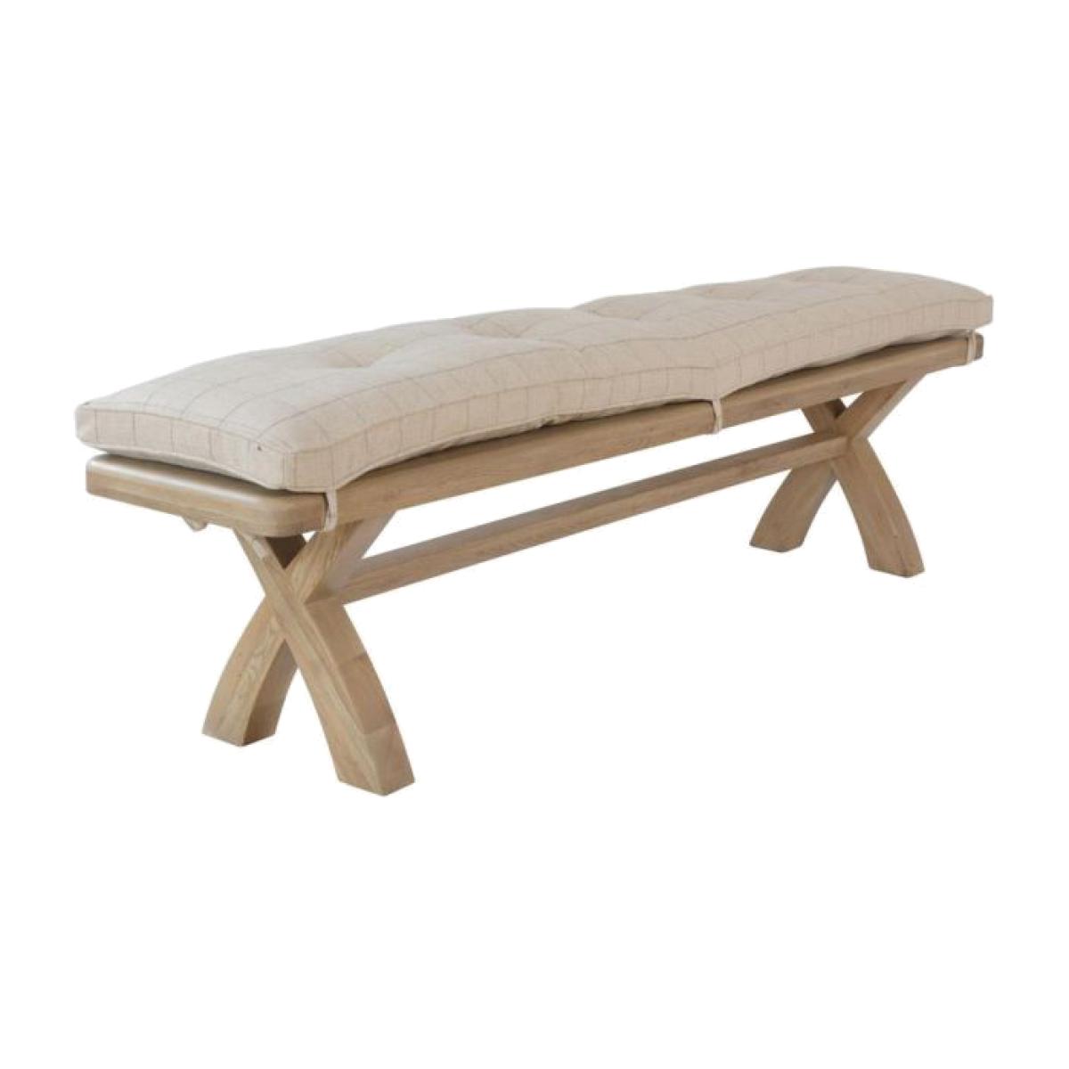 Hexham 2.0m Bench Cushion - Natural Check
