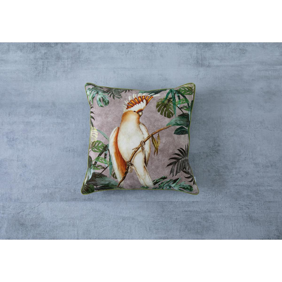 Zaiden Exotic Bird Motif Cushion – image 1