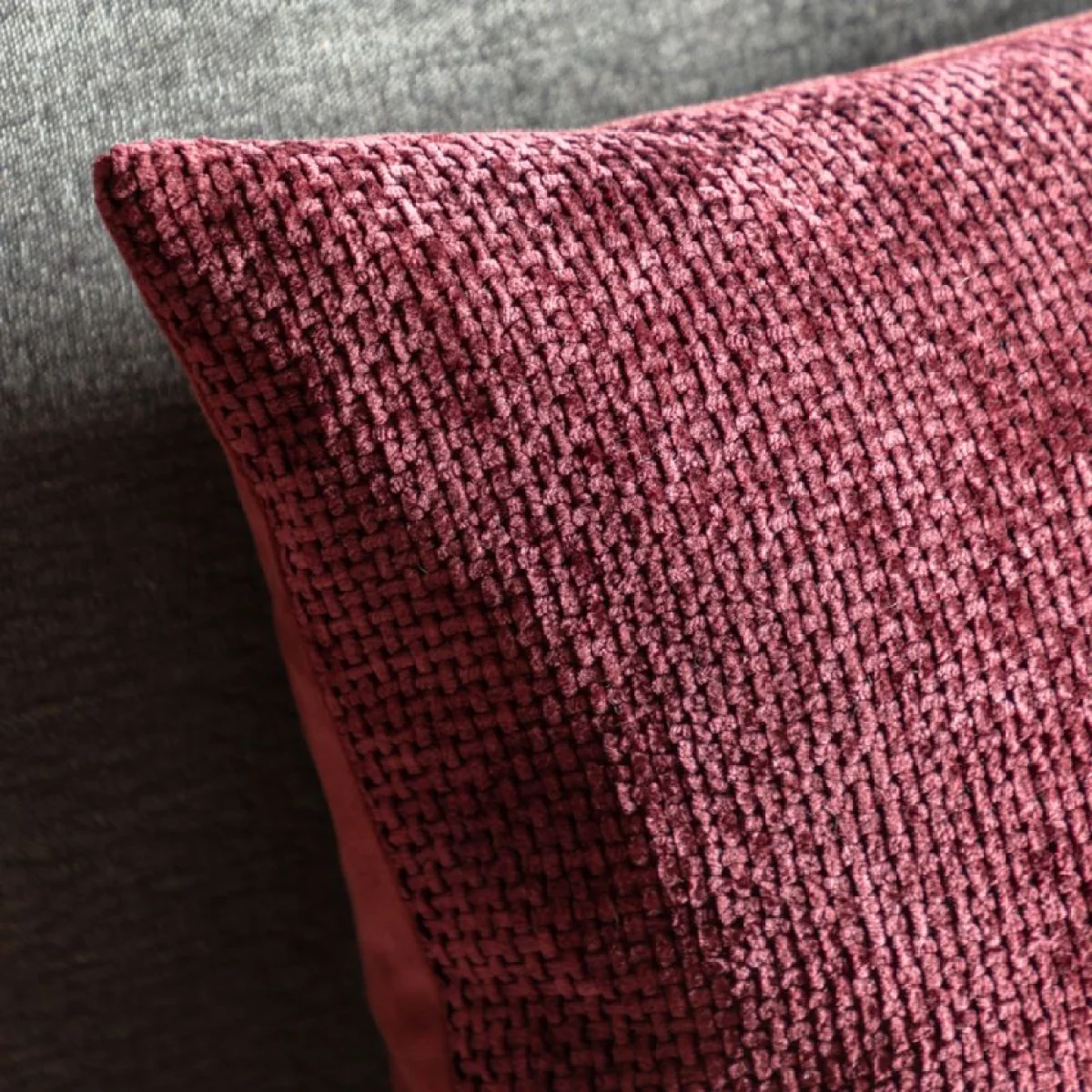 Velora Chenille Cushion in Merlot, Set of 2 – image 7