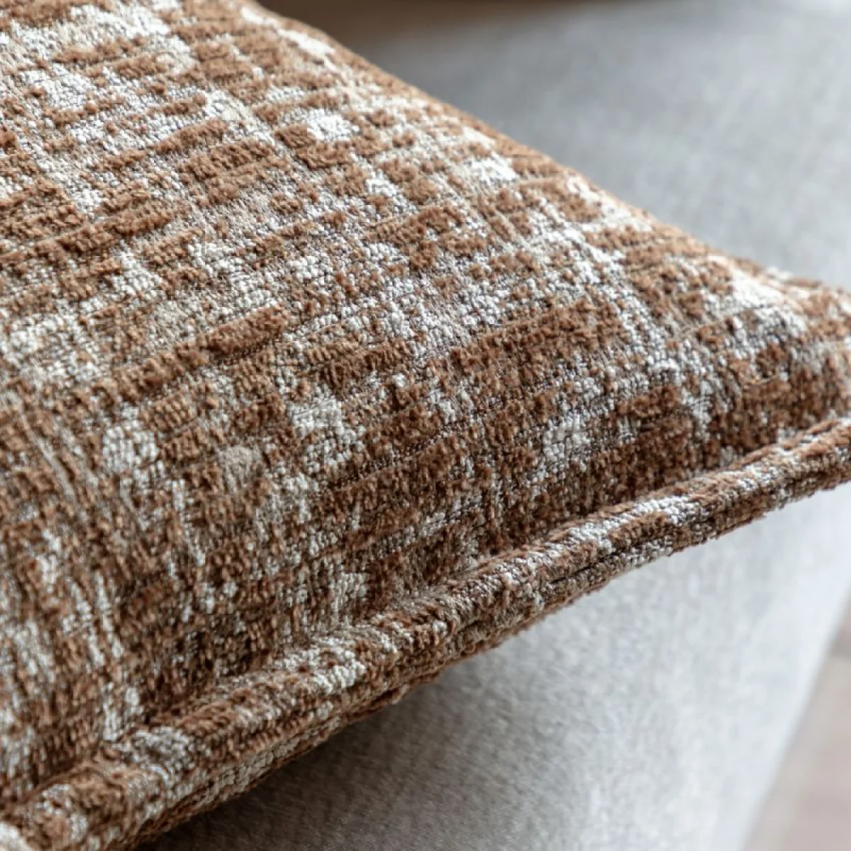 Anya Jacquard Cushion in Camel – image 6