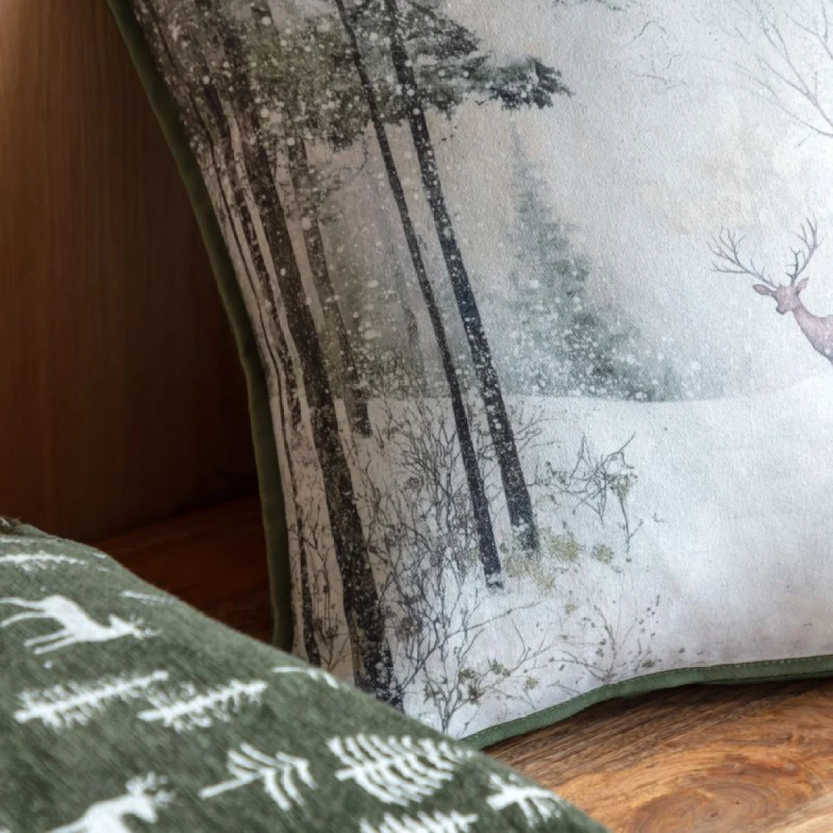 Nordic Woodland Stag Cushion – image 6