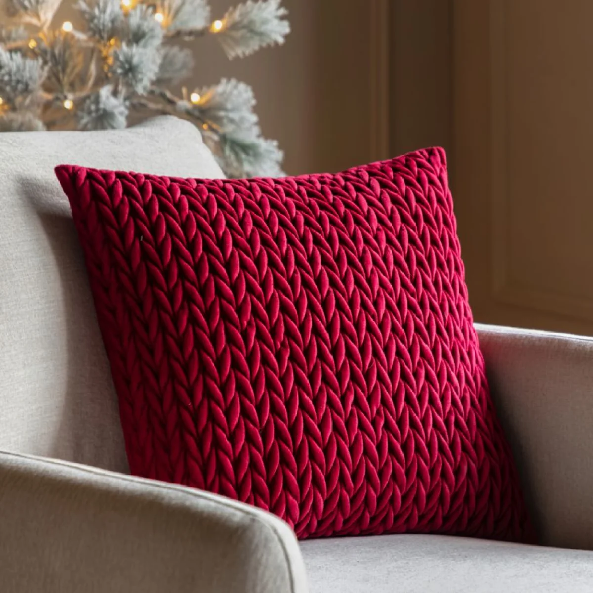 Mirelle Cushion in Merlot, Set of 2 – image 2