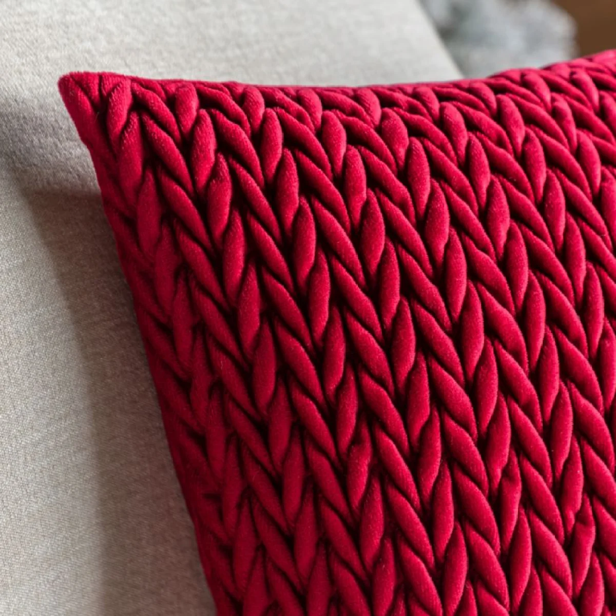 Mirelle Cushion in Merlot, Set of 2 – image 5