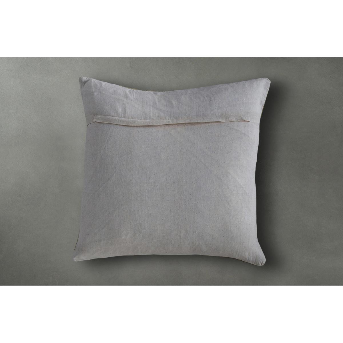 Trigo Taupe Embroidered Cushion – image 3