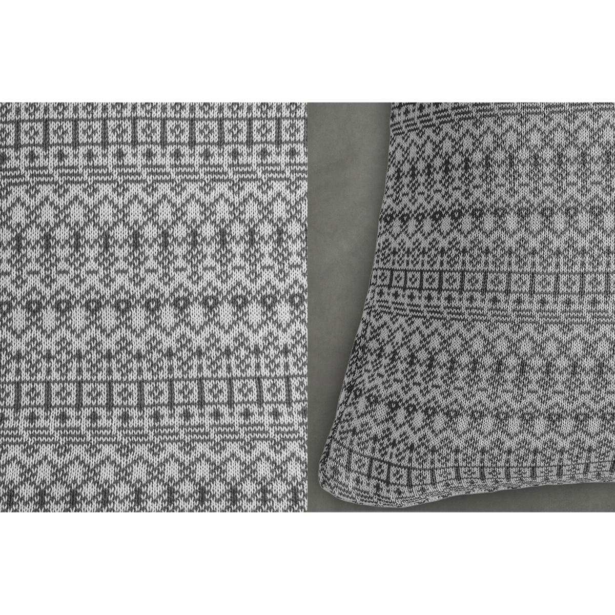 Edwin Knitted Cushion in Grey – image 3