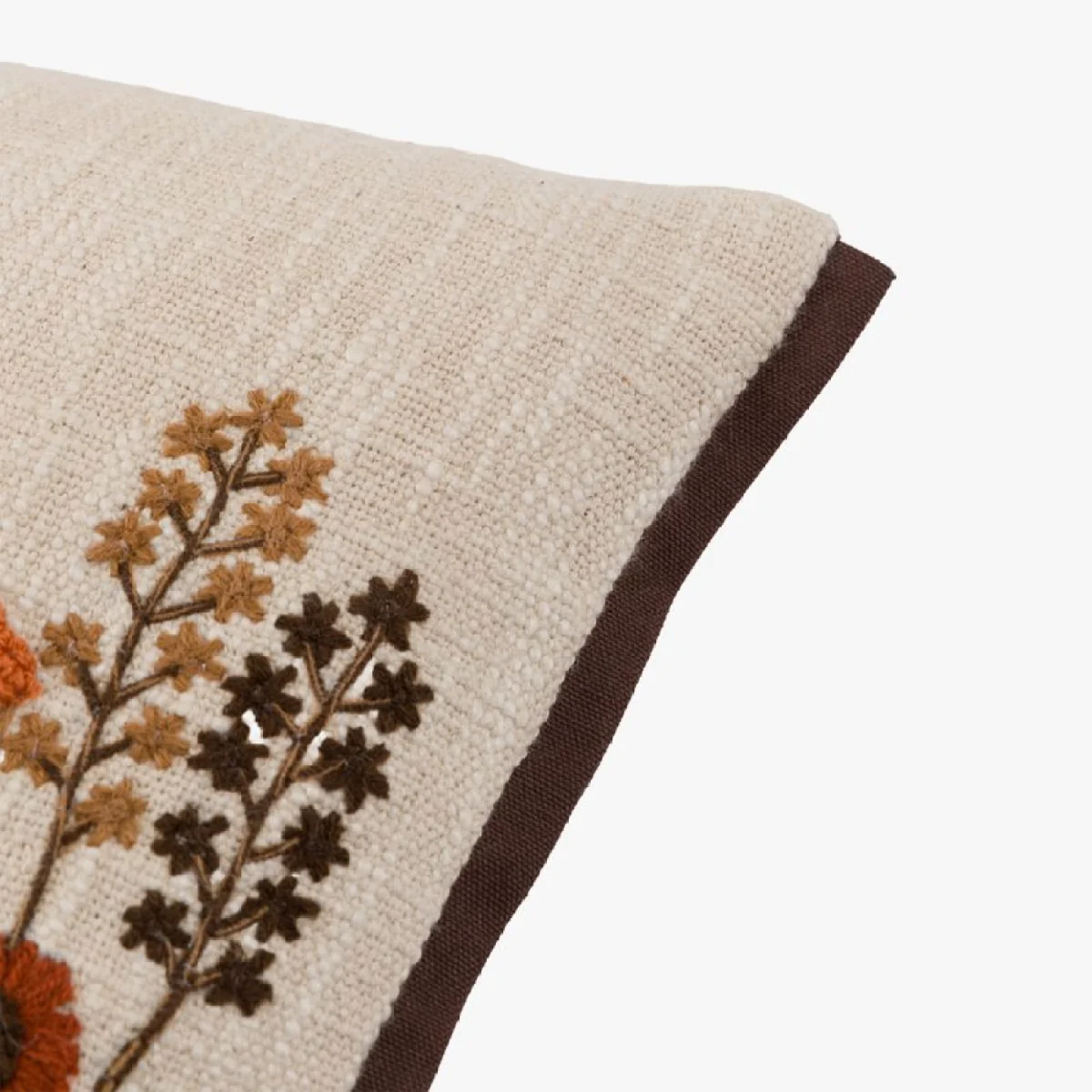 Autumnal Embroidered Mushroom Cushion – image 5