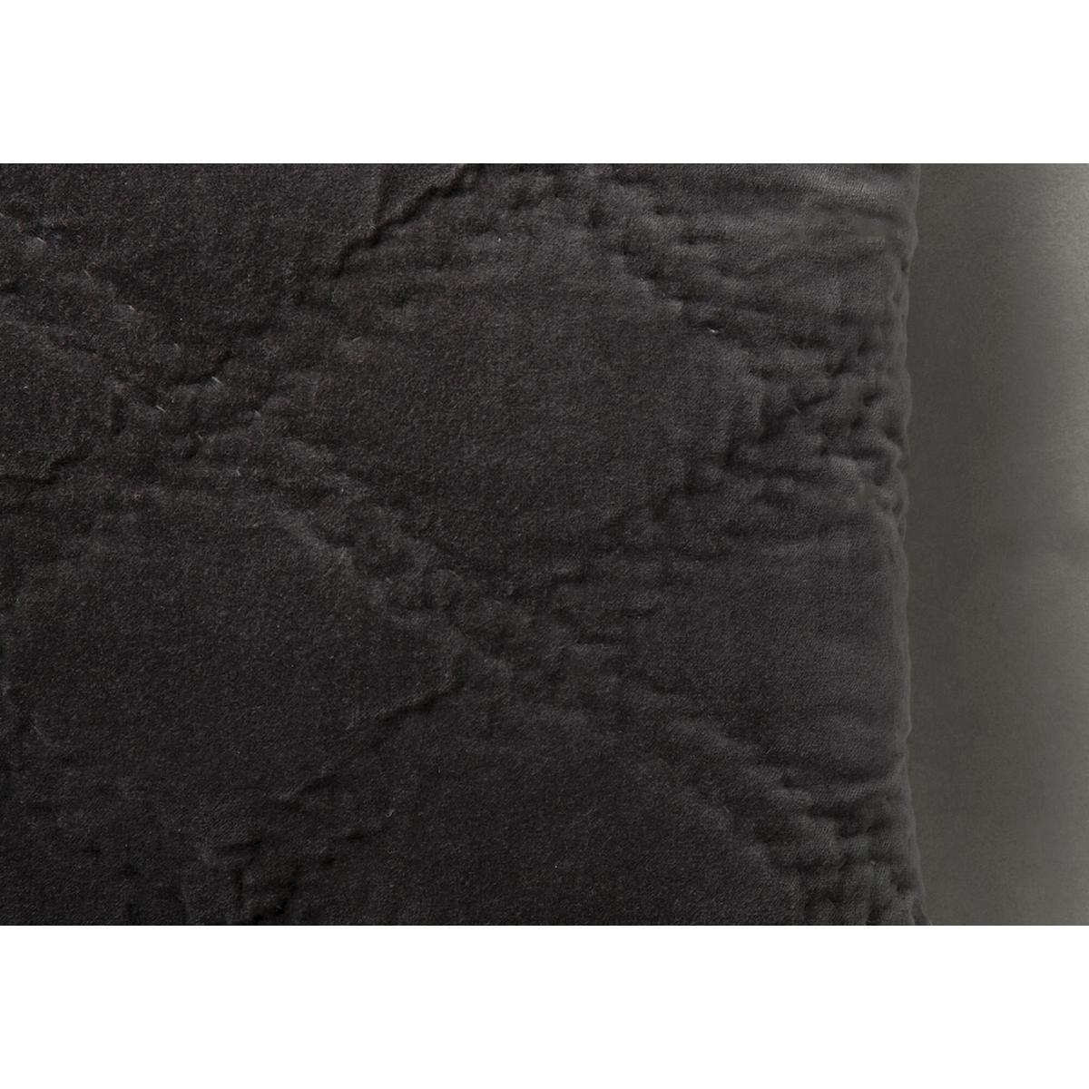 Edison Charcoal Diamond Quilted Cushion – image 4