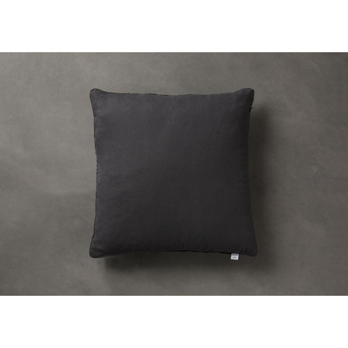 Edison Charcoal Diamond Quilted Cushion – image 5