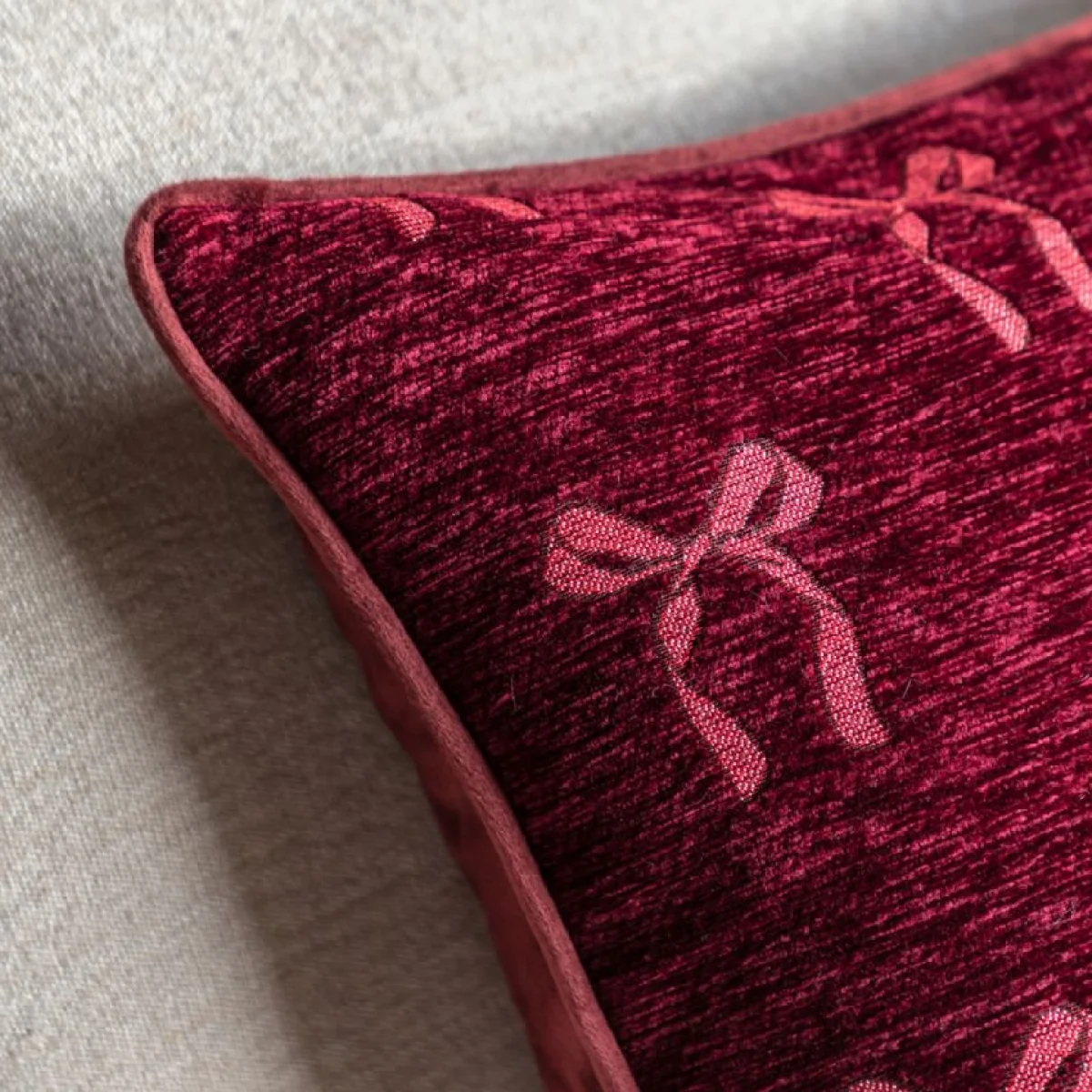 Timeless Tidings Chenille Bow Cushion – image 6