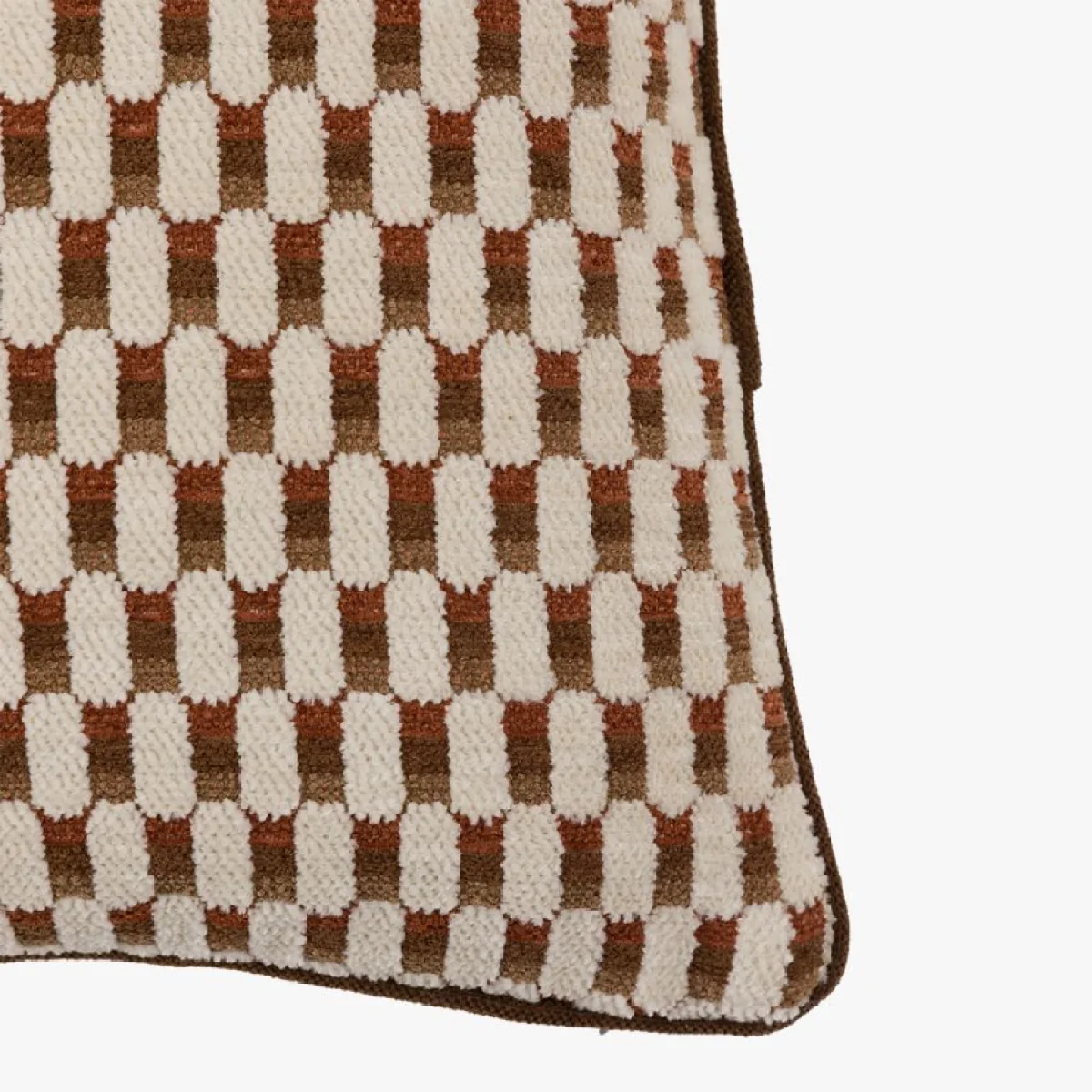 Orielle Jacquard Cushion in Rust – image 3