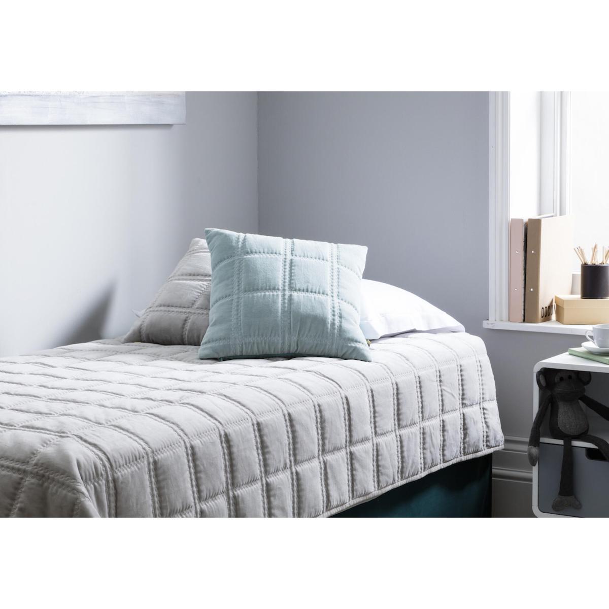 Eaton Grey Quilted Cushion – image 2
