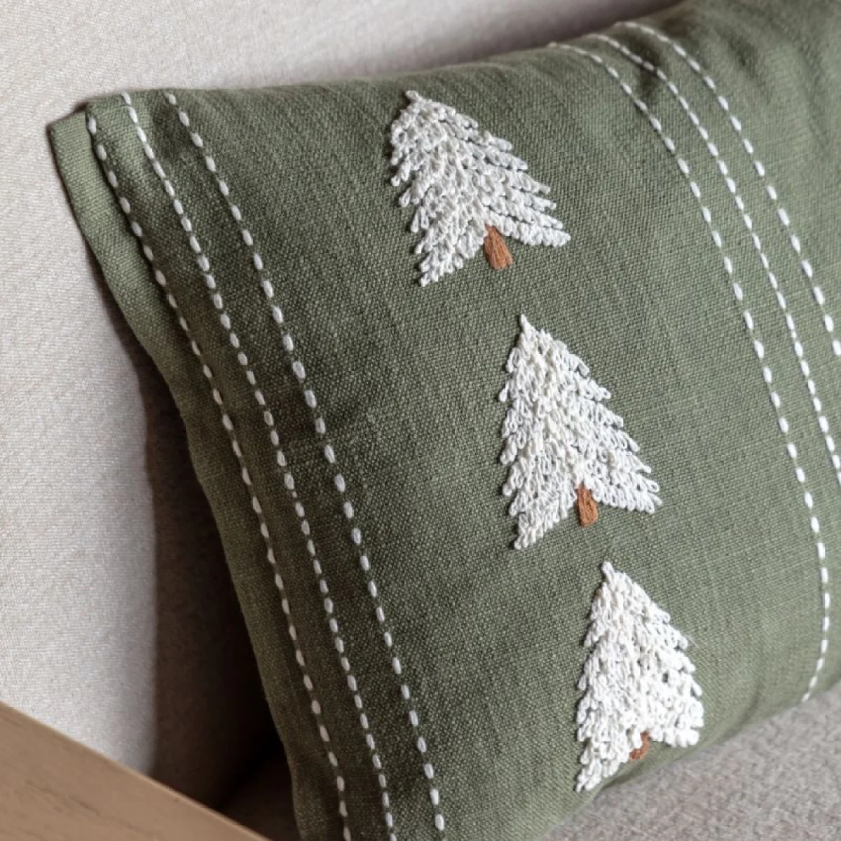 Nordic Woodland Tree Motif Cushion – image 6