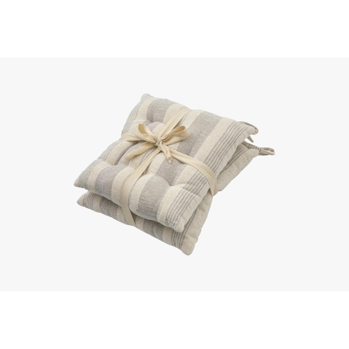 Plush-Up Stripe Seatpad in Taupe Set of Two – image 3