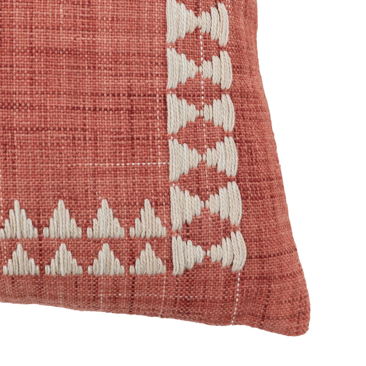 Naya Embroidered Border Cushion in Apricot – image 2