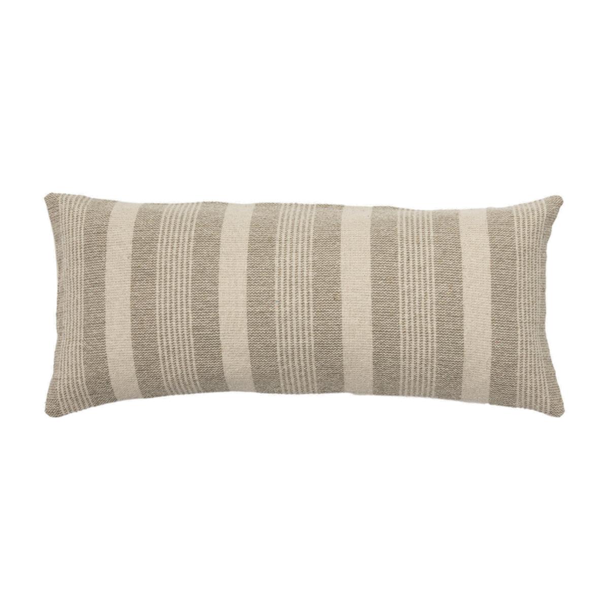 Plush-Up Stripe Rectangle Cushion in Taupe – image 1