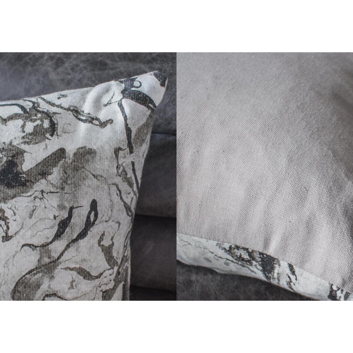 Carrara Marbled Cushion in Ink – image 2