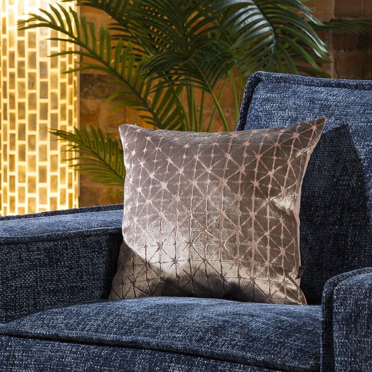 Velvet Starburst Scatter Cushion Pillow 430 x 430mm Square Blush Mink – image 1