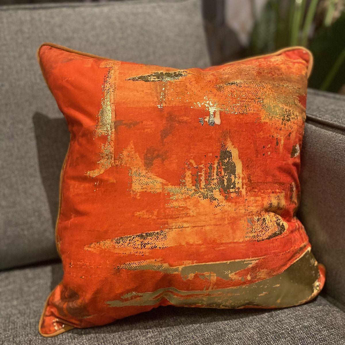 Quatropi Scatter Cushion Sunshine 45x45cm Orange & Gold – image 1