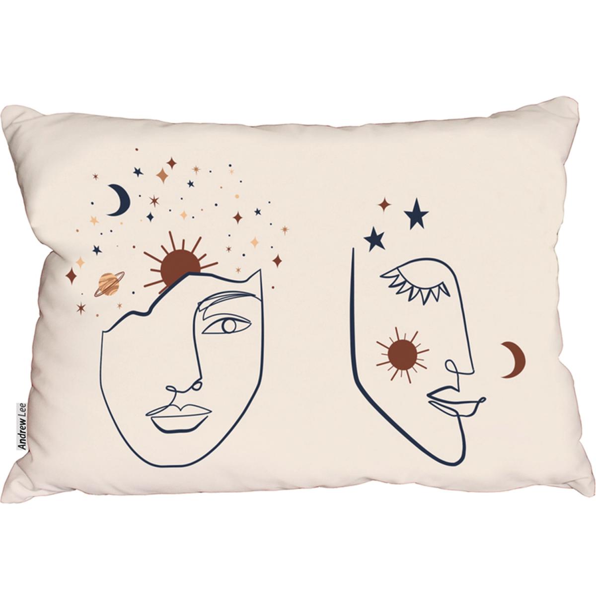 Line Art Illustration With Mystical Cushion - White – image 2