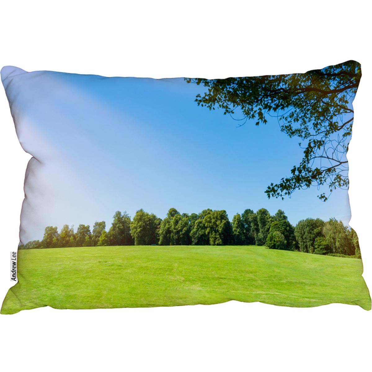 Beauty Landscape Of Grass Field Cushion - Green – image 2