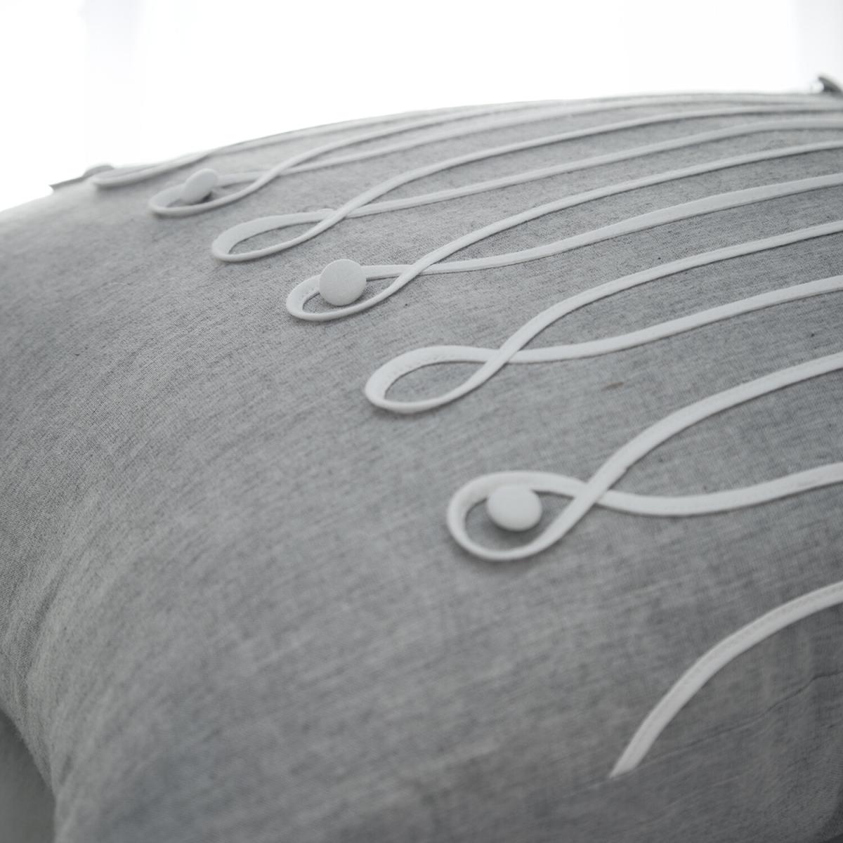 Portfolio Home Palazzo Filled Tassel Boudoir Cushion - Grey / 43cm – image 2