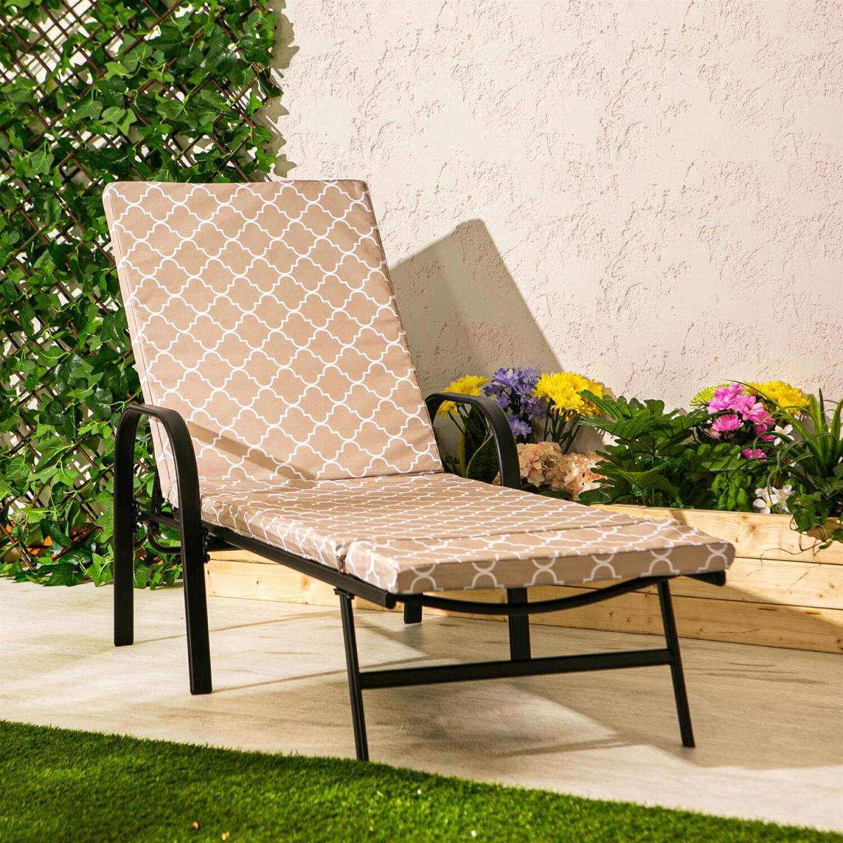 Harbour Housewares Sussex Sun Lounger Cushions - Moroccan - Pack of 2 - Moroccan – image 2